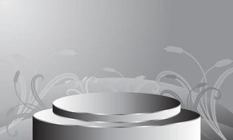 blank rund piedestal. färggradient cirkulär prisbelönt vinnarpodium för enastående reklam för lyxprodukter på färggradientbelysningsbakgrund vektor