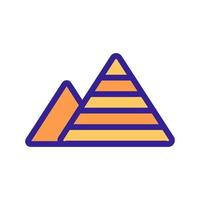 pyramid ikon vektor. isolerade kontur symbol illustration vektor