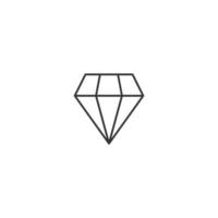 disposition diamant vektor ikon på vit bakgrund