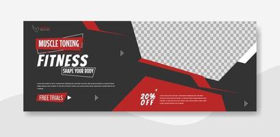 fitness webb banner mall design illustration vektor