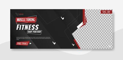 fitness webb banner mall design illustration vektor