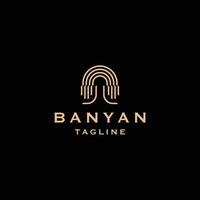 banyan-baum-logo-symbol-design-vorlage flache vektorillustration vektor