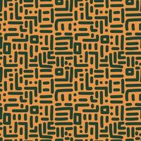 kreative Labyrinthlinien geometrisches nahtloses Muster. lustiger labyrinthhintergrund. handgezeichnete Linientapete im Doodle-Stil. vektor
