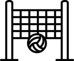 Beach-Volleyball-Linie Liniensymbol vektor