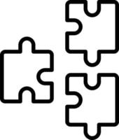 Puzzle-Liniensymbol vektor