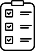 Symbol für Checklistenlinie vektor