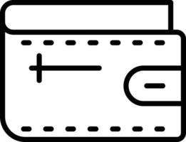 Brieftaschenzeilensymbol vektor
