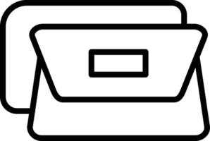Symbol für die Handtaschenlinie vektor