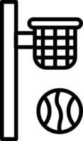 basket linje ikon vektor
