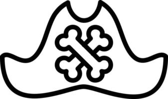 Piratenhut Symbol Leitung vektor