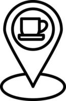 Coffee-Shop-Liniensymbol vektor