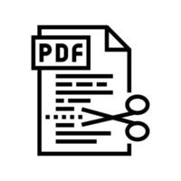 schneiden pdf-datei linie symbol vektor-illustration vektor