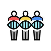 människor genetisk färg ikon vektor illustration platt