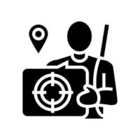 Jagdtourismus Glyphen-Symbol-Vektor-Illustration vektor