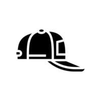 Mütze Sommer Glyphe Symbol Vektor Illustration