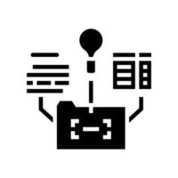 Idee Finanzstrategie Glyphen-Symbol Vektor-Illustration vektor