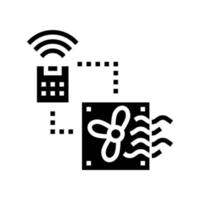 Belüftung Smart Home Glyph Symbol Vektor Illustration