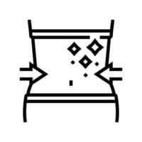 dünne Taille Athlet Linie Symbol Vektor Illustration