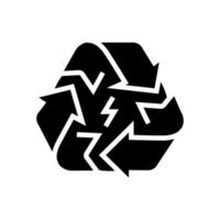recycling energieeinsparung logo glyph symbol vektorillustration vektor