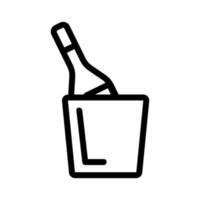 Symbolvektor für gekühlten Wein. isolierte kontursymbolillustration vektor