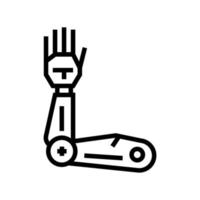 Roboterarm Symbol Leitung Vektor Illustration