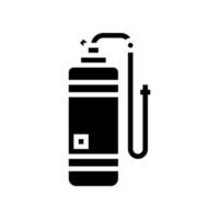 anestesi gas cylinder glyf ikon vektor illustration