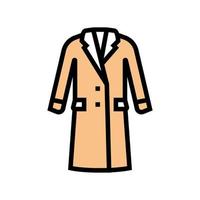 Mantel weibliche Kleidungsstück Farbe Symbol Vektor Illustration