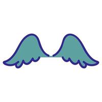 vingarna av ängelikonen vektor. isolerade kontur symbol illustration vektor