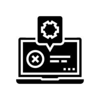 Laptop-Reparatur-Glyphen-Symbol-Vektor-Illustration vektor