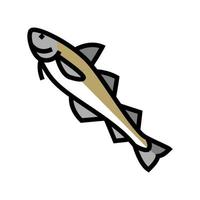 alaska pollock Farbe Symbol Vektor Illustration