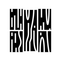 Holzboden-Glyphen-Symbol-Vektor-Illustration vektor