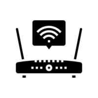 wifi internet i motell glyph ikon vektorillustration vektor