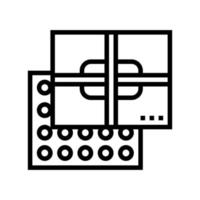 Pralinen Box Symbol Leitung Vektor Illustration