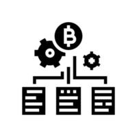 Blockchain-Ico-Glyphen-Symbol-Vektor-Illustration vektor