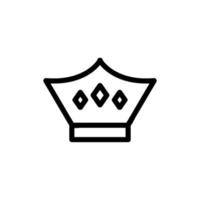 furstlig krona ikon vektor. isolerade kontur symbol illustration vektor
