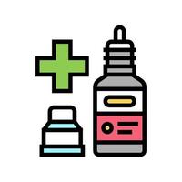 Nasen- oder Augentropfen Homöopathie Farbsymbol Vektor Illustration