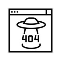 404 Internet-Webseiten-Fehlerzeilensymbol-Vektorillustration vektor