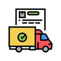 LKW-Logistik-Service-Farbsymbol-Vektorillustration vektor