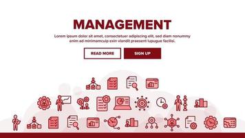 Management-Landing-Header-Vektor vektor