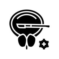 Chirurgie-Blasen-Glyphen-Symbol-Vektor-Illustration vektor