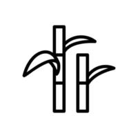Symbolvektor für Zuckerrohr. isolierte kontursymbolillustration vektor