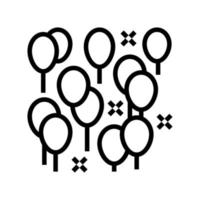 party dekoration ballon linie symbol vektor illustration