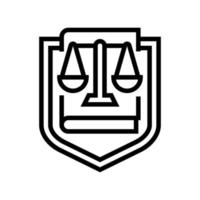 Gesetz Symbol mit Skalenlinie Symbol Vektor Illustration