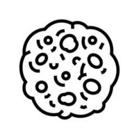 Cookie Haferflocken Symbol Leitung Vektor Illustration