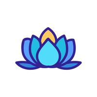 Lotus-Blume-Symbol-Symbol-Vektor-Gliederung-Illustration vektor