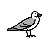 Möwe Vogel Farbe Symbol Vektor Illustration