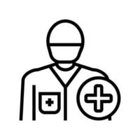 Arzt medizinische Arbeiter Symbol Leitung Vektor Illustration