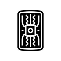 Krieger Schild antiken Rom Glyphe Symbol Vektor Illustration