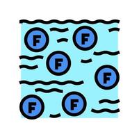 fluoridering vatten färg ikon vektor illustration