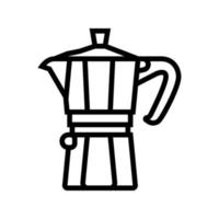 Mokkakanne Kaffee Werkzeuglinie Symbol Vektor Illustration
